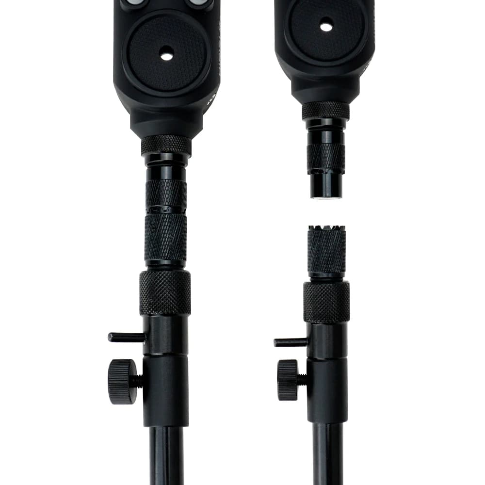 2 connecteurs rapides aluminium Hirisi AQ215 pour alarmes carpe et bank sticks