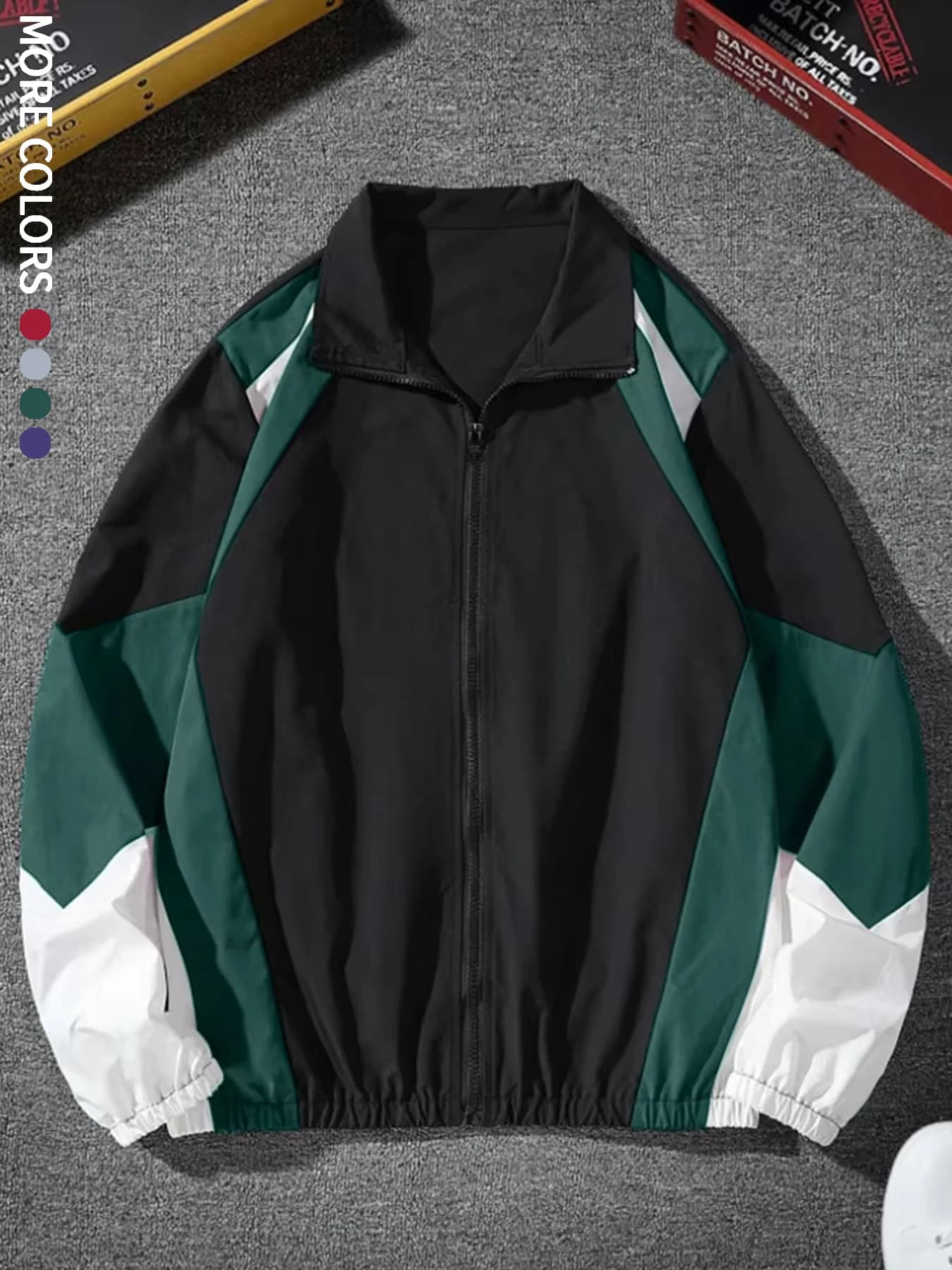 Veste de pêche color block légère pour homme - Veste coupe-vent voyage cadeau pêcheur