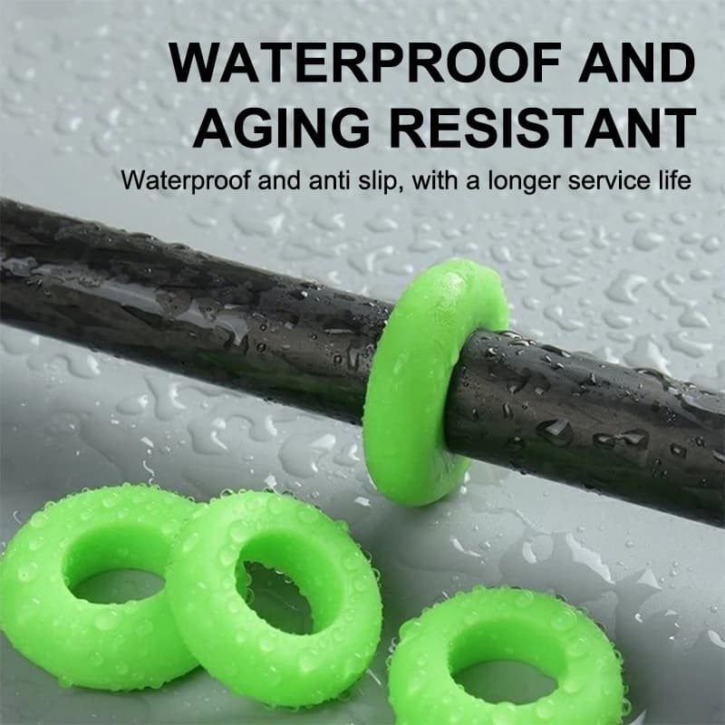 10 anneaux anti-dérapage pour canne à pêche - Bagues silicone arrêt canne anti-glisse