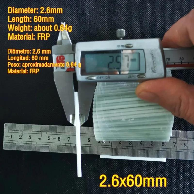 Baguettes fibre de verre 60mm pour montages calamar 50pcs - Accessoires leurres Egi