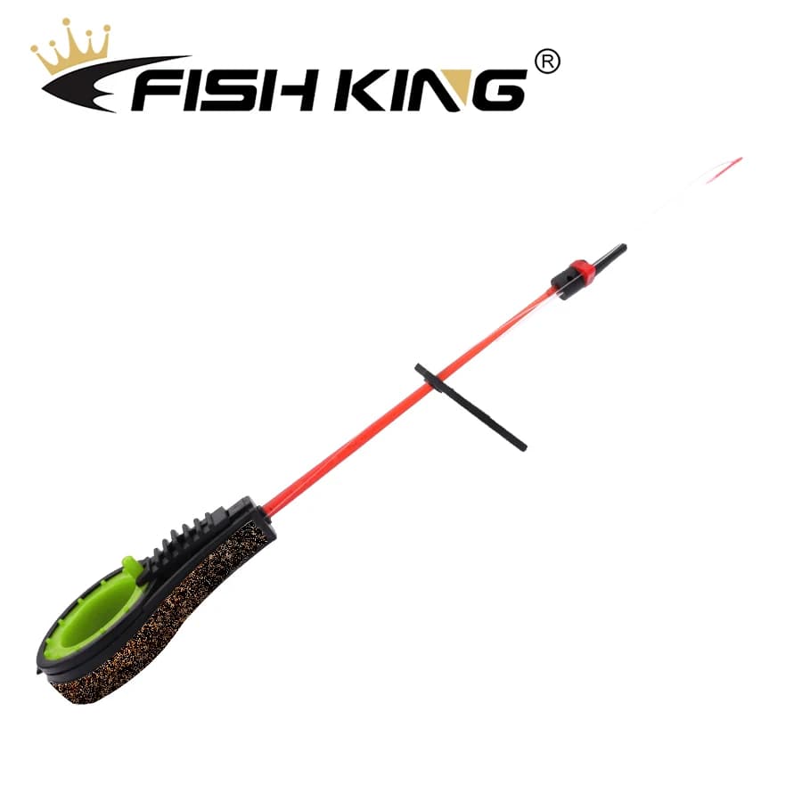 Canne à pêche glace FISH KING portable pour pêche hivernale avec moulinet spinning