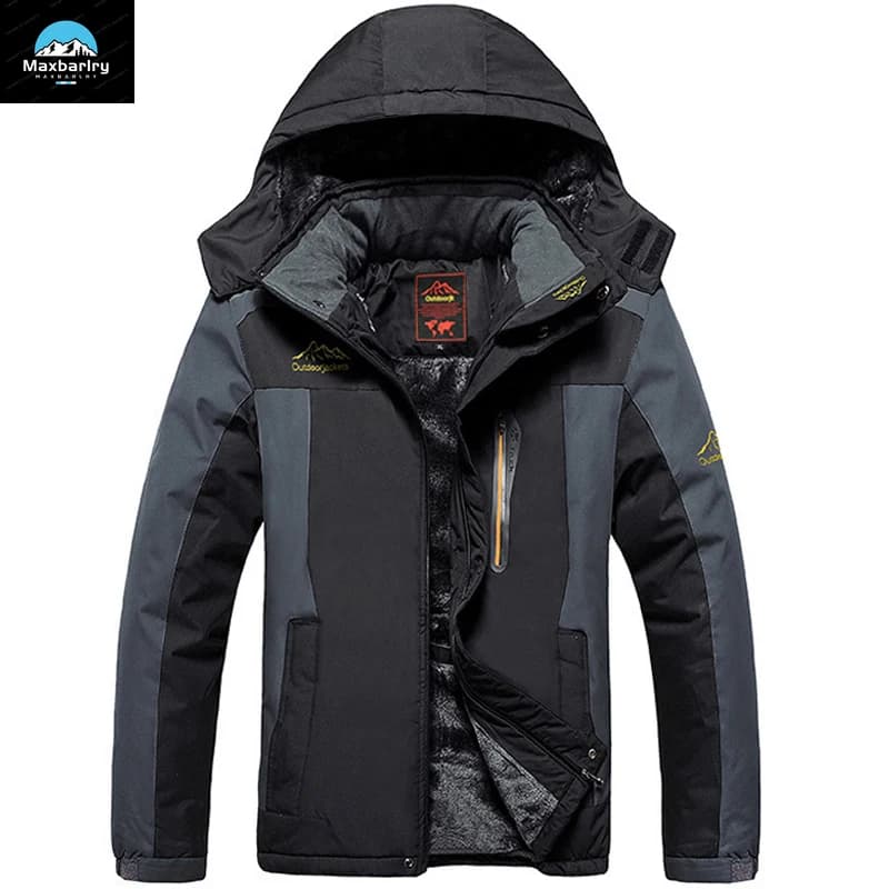 Veste polaire épaisse hiver pêche homme - Parka rétro imperméable - Coupe-vent alpinisme chasse