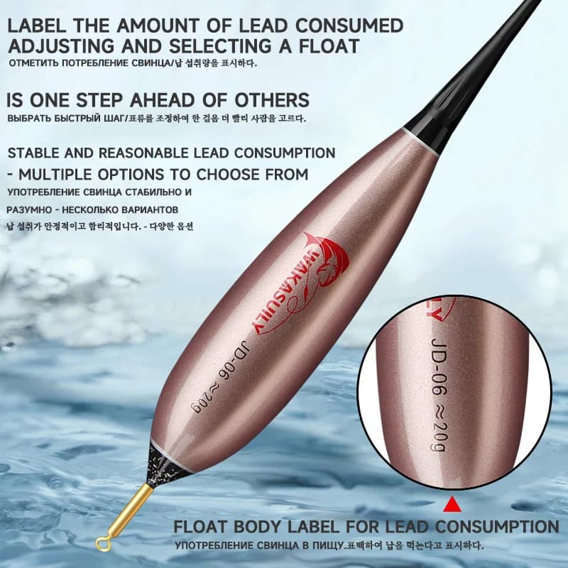 Nouveau flotteur électronique rocheux 2025 à détection gravité - haute sensibilité type goutte d'eau pêche courte