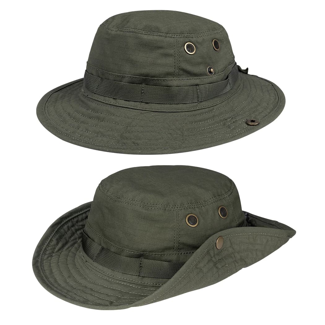Casquette tactique MOLLE IDOGEAR 3620 - Bonnet pêche réglable avec bandeaux modulaires camouflage