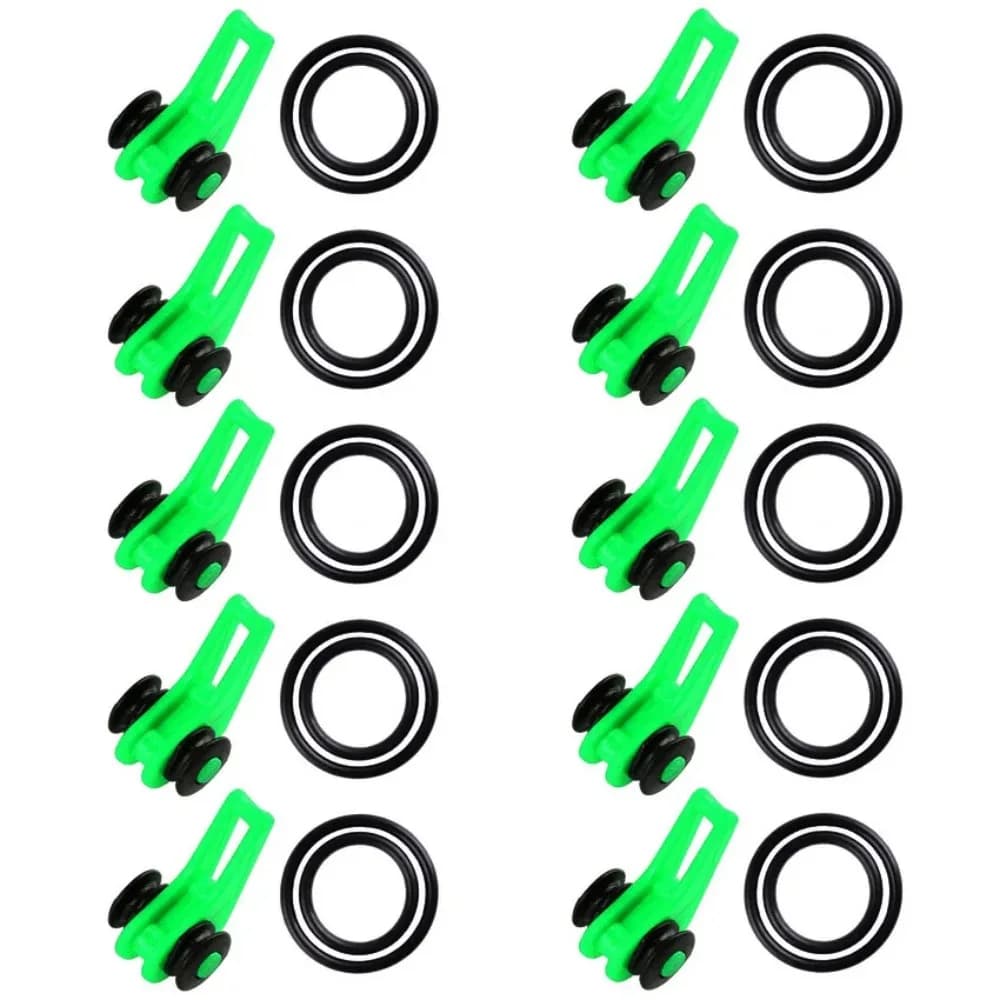 10pcs/lot Fishing Rod Pole Hook Keeper - Securely Silicone Ring Iso Hold Bait Lu