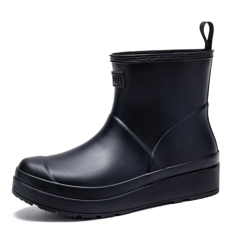 Bottes de pêche courtes unisexes imperméables anti-dérapantes caoutchouc résistant pour cuisine travail