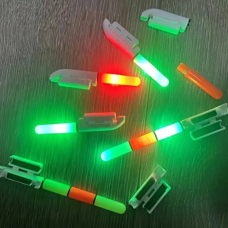 2 lumières LED pour canne pêche CR425 + 2 alarmes morsure pour pêche nocturne accessoires éclairage