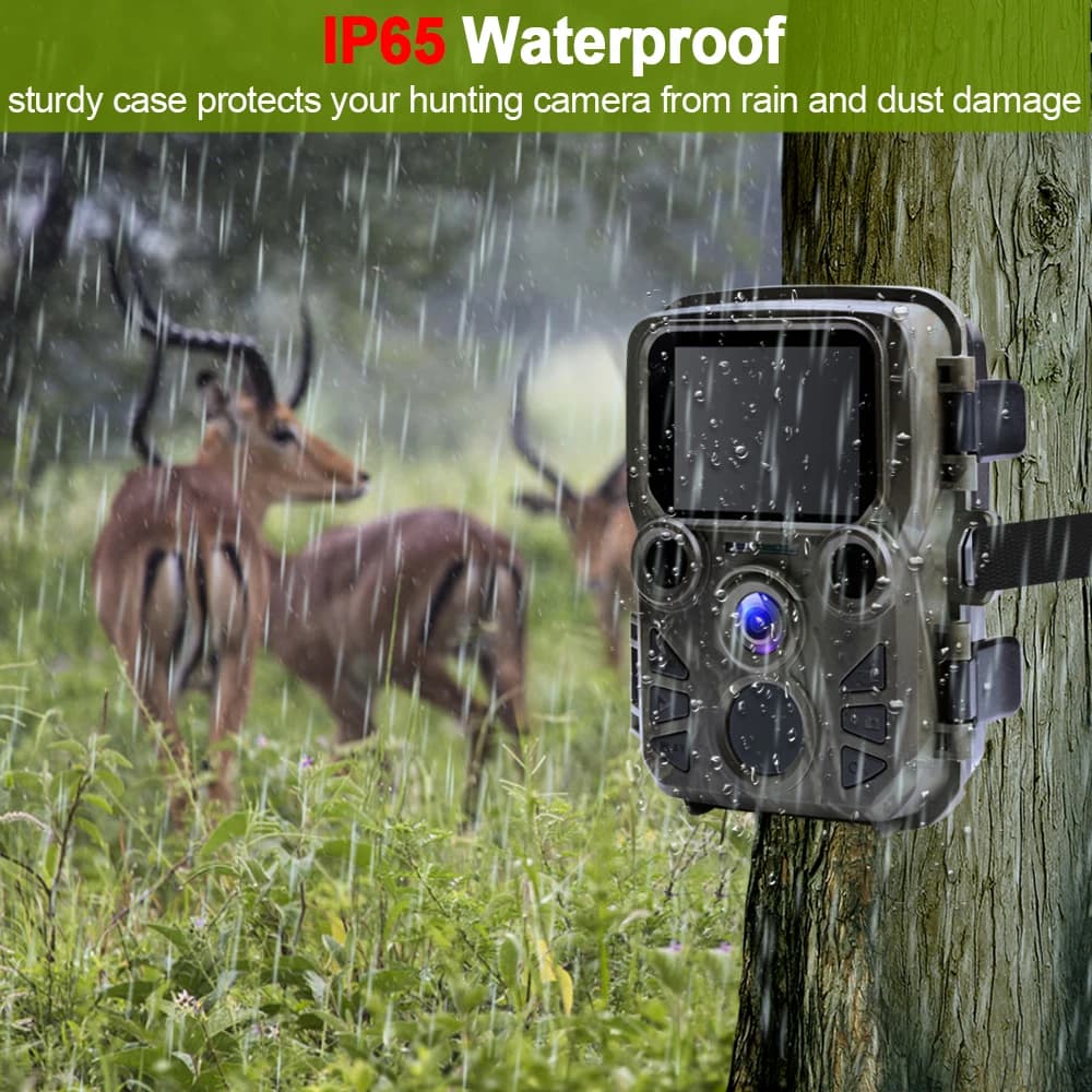 Mini caméra de jeu trail 1080P 12MP étanche avec LED IR portée 20m pour pièges photos extérieurs