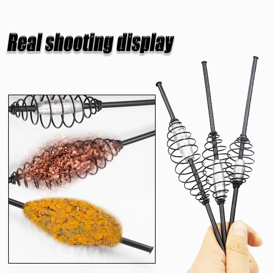Cage à amorce carpe lourde avec ressort réglable et contrepoids - Glissières, gamme 15g-45g pêche feeder