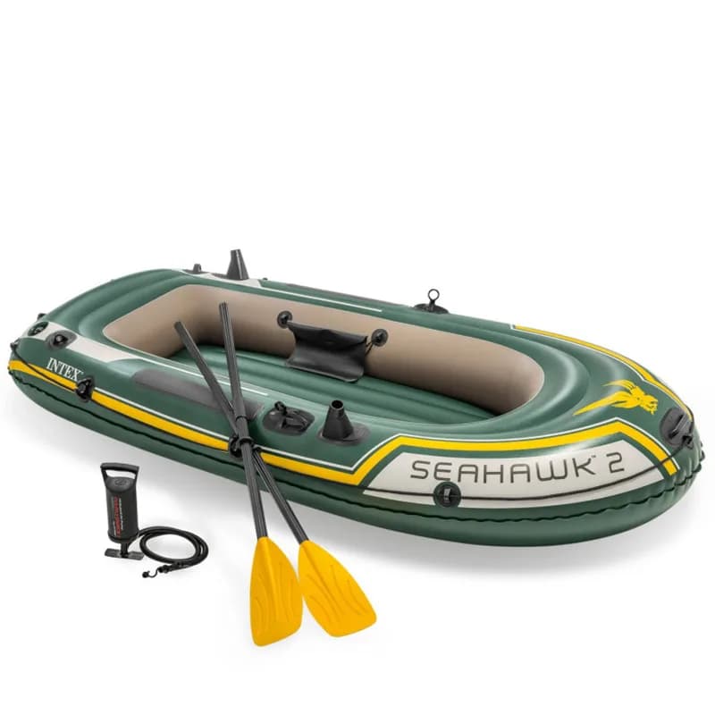 Kayak de pêche gonflable INTEX 68347 Sea Eagle - Bateau pneumatique renforcé avec valve de charge