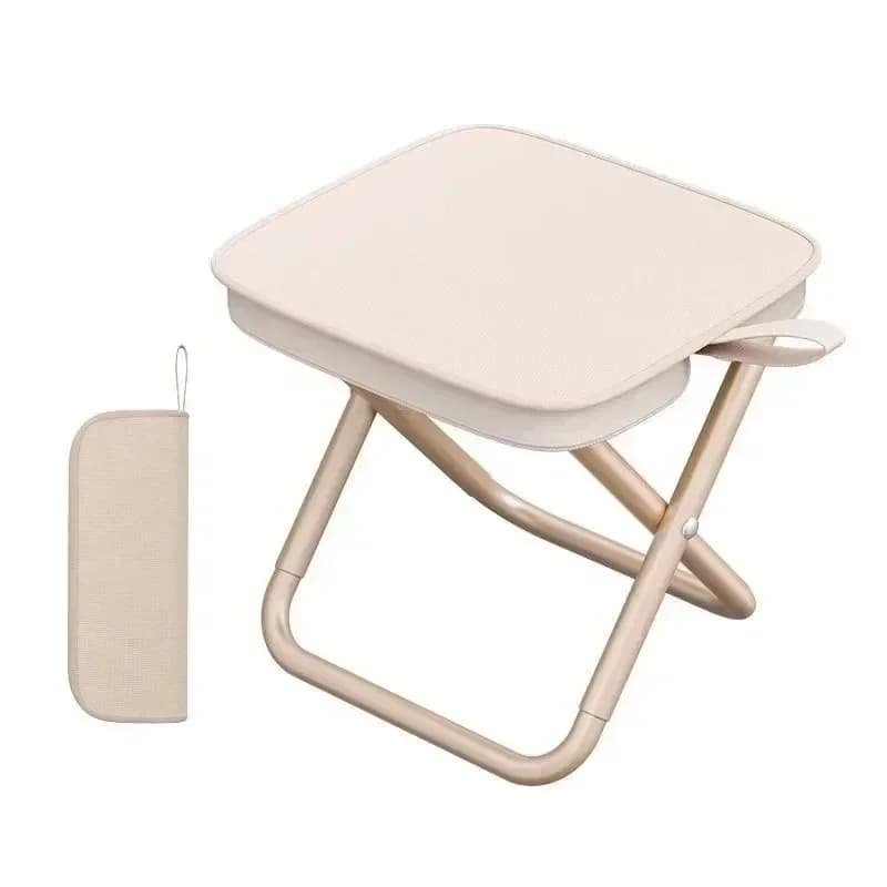 Tabouret de pêche portable en forme d'étui à crayons - Petit siège pliant sac à main pour tourisme et loisirs