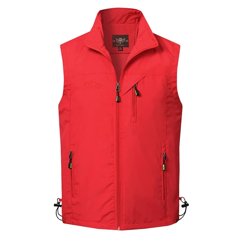 Veste pêche escalade été homme mesh respirante multi-poches sans manches pour photographie
