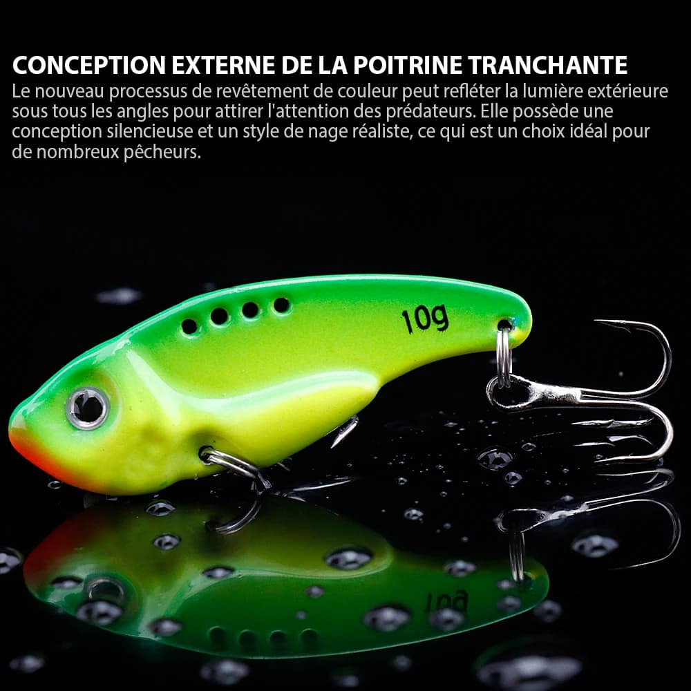 Leurre métal VIB 3g à 15g - Vibration Spoon Crankbaits leurre plongeant pour pêche au leurre artificiel