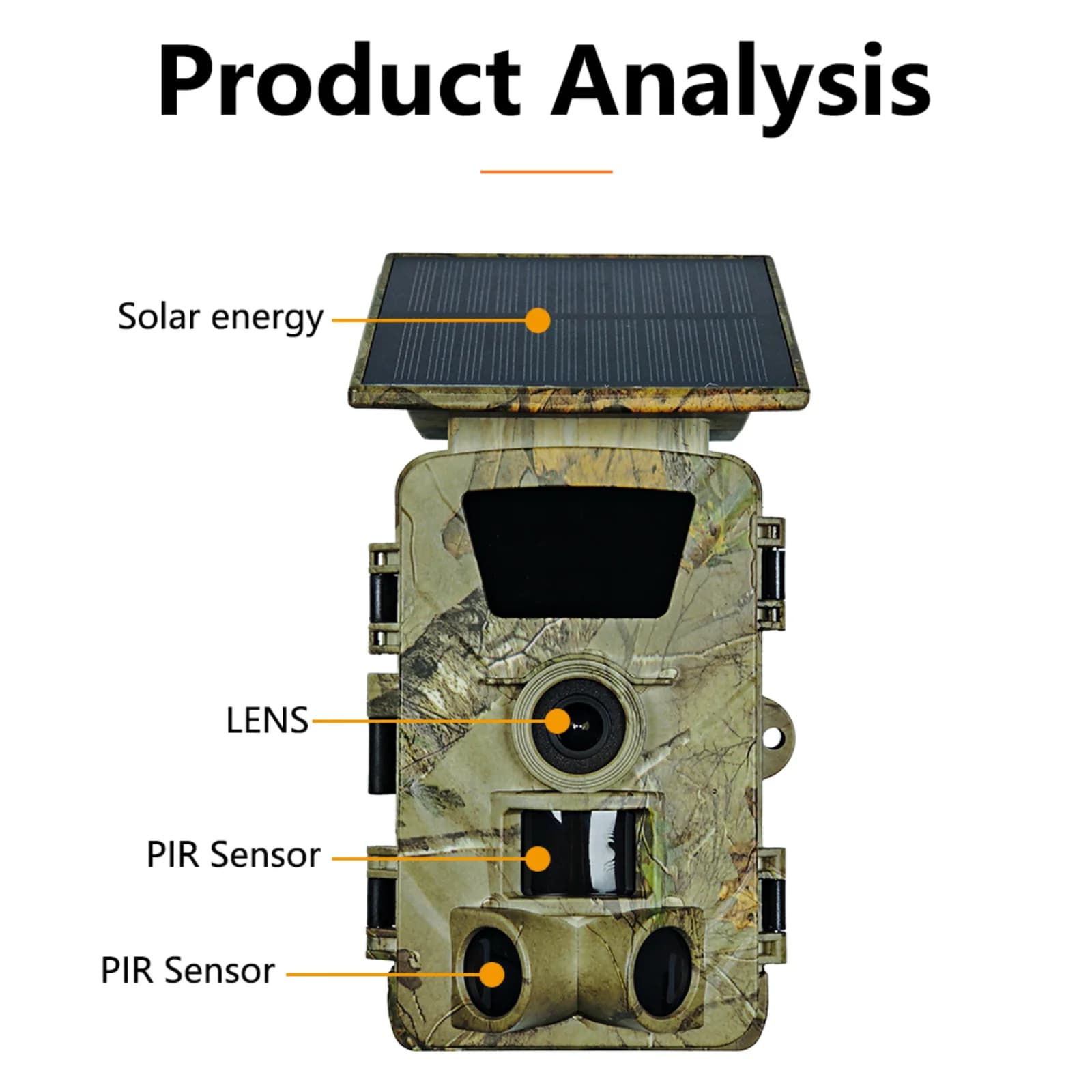 Caméra de chasse solaire 4K 60MP WiFi 2026 - Détection extérieure étanche IP66 vision nocturne grand angle