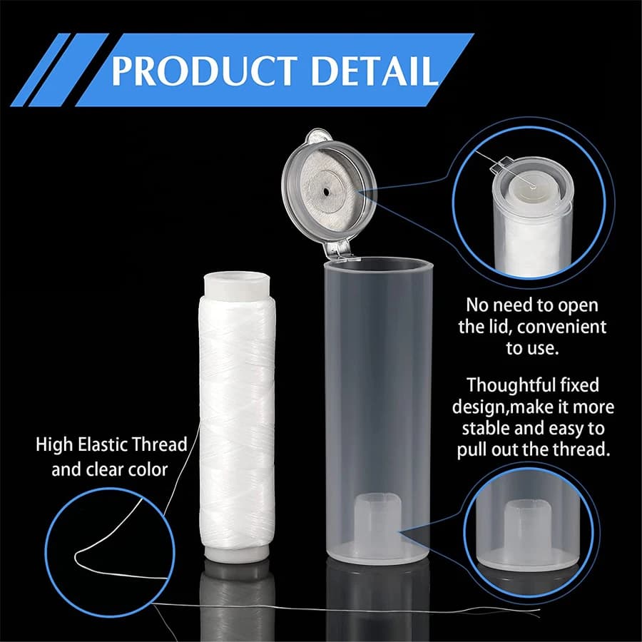 Fil élastique pour appâts 0.2mm - 2 bobines de 200m invisible stretchy pour montages pêche précision