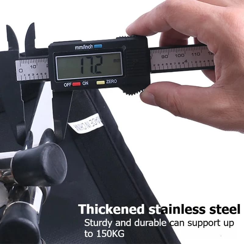 Tabouret télescopique portable en acier inoxydable - Siège pliant pour pêche et camping