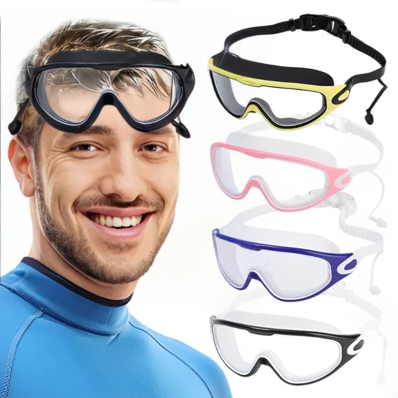 Lunettes natation professionnelles adultes anti-buée plongée tuba réglables jumelles aquatiques