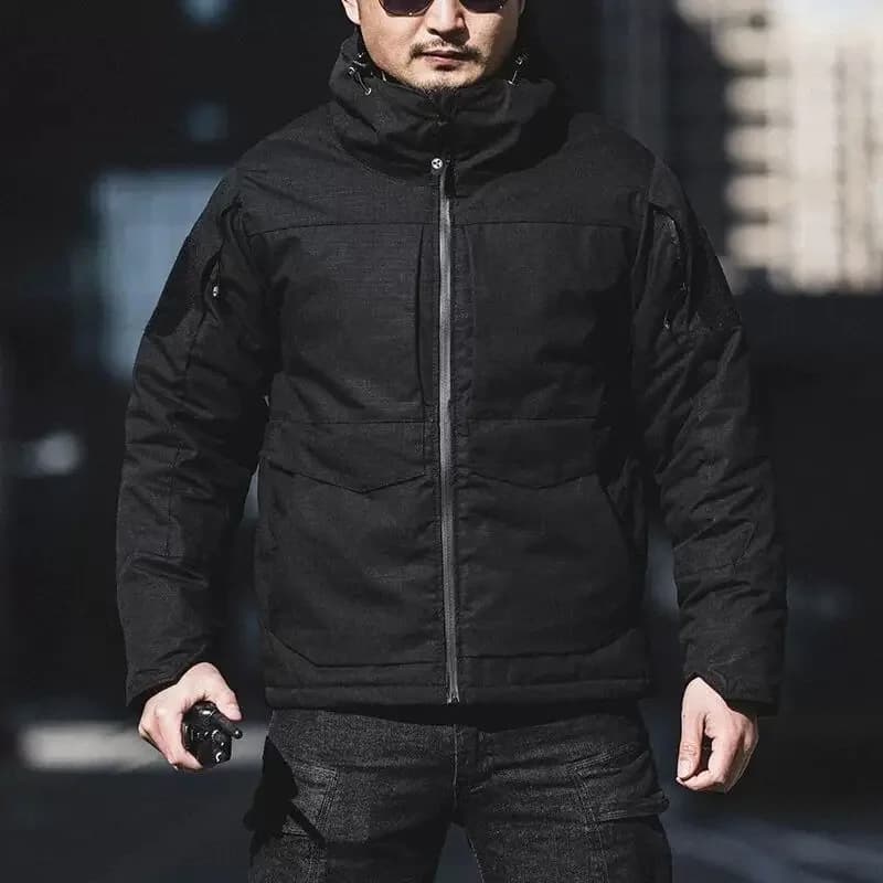 Parka tactique camouflage pêche M65 - Veste chaude multi-poches pour pêche hivernale
