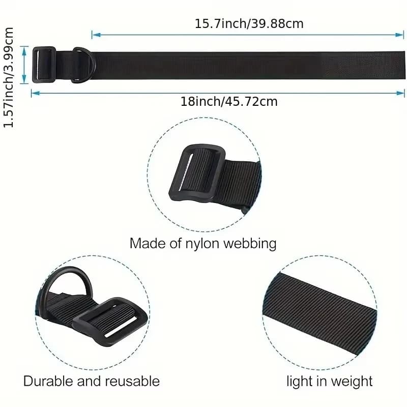Adaptateur réglable pour bretelle fusil de chasse, sangle nylon avec anneau D pour pêche