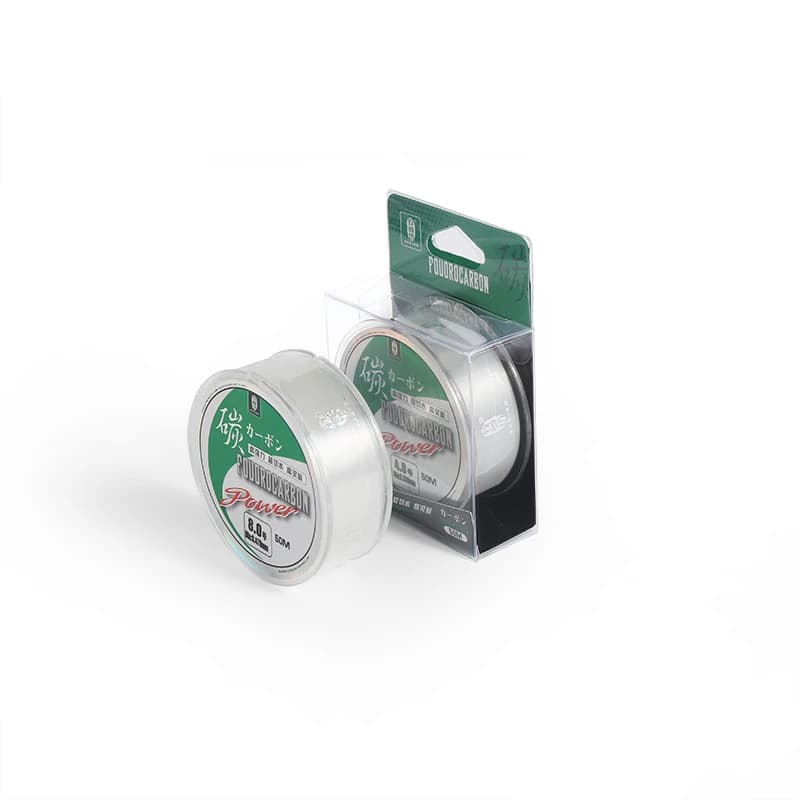 Ligne de pêche fluorocarbone 100% invisible ZUKIBO 50m, leader monofilament haute résistance pour carnassiers