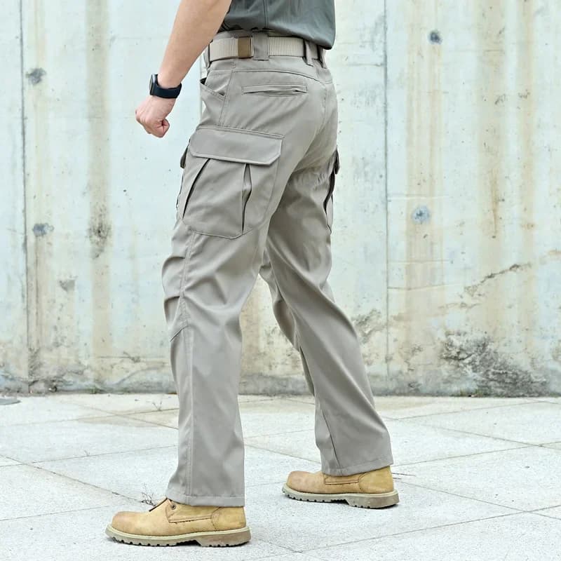 Pantalon cargo tactique homme multi-poches résistant pour pêche, randonnée et activités outdoor