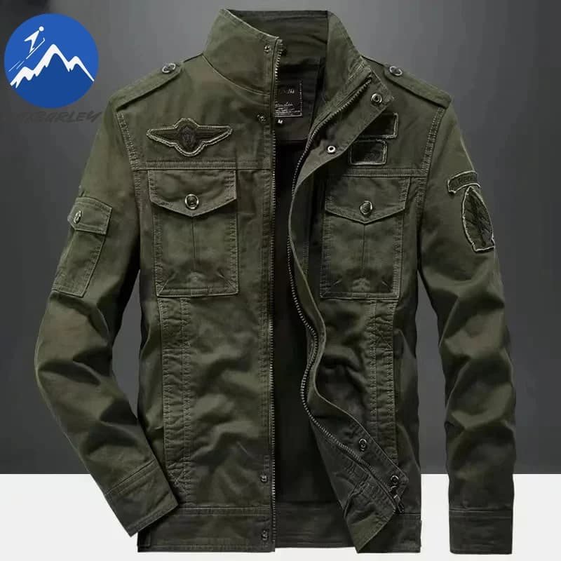 Veste cargo pour pêche - Taille plus 6XL - Veste de travail printemps automne pour homme