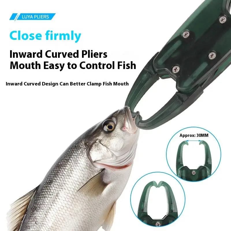 Pince à lèvres pêche alliage aluminium avec balance intégrée pour pesée et prise des poissons