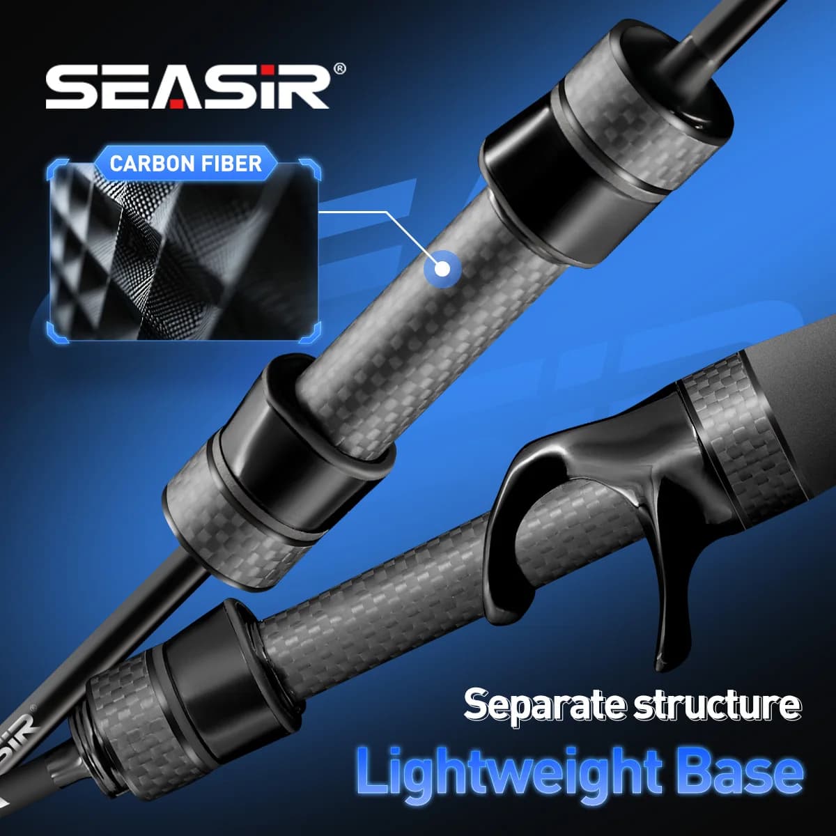 Canne ultralégère Seasir Riveria BFS 1.5-1.98m - Canne spinning baitcasting anneaux FUJI O céramique 30T+40T carbone