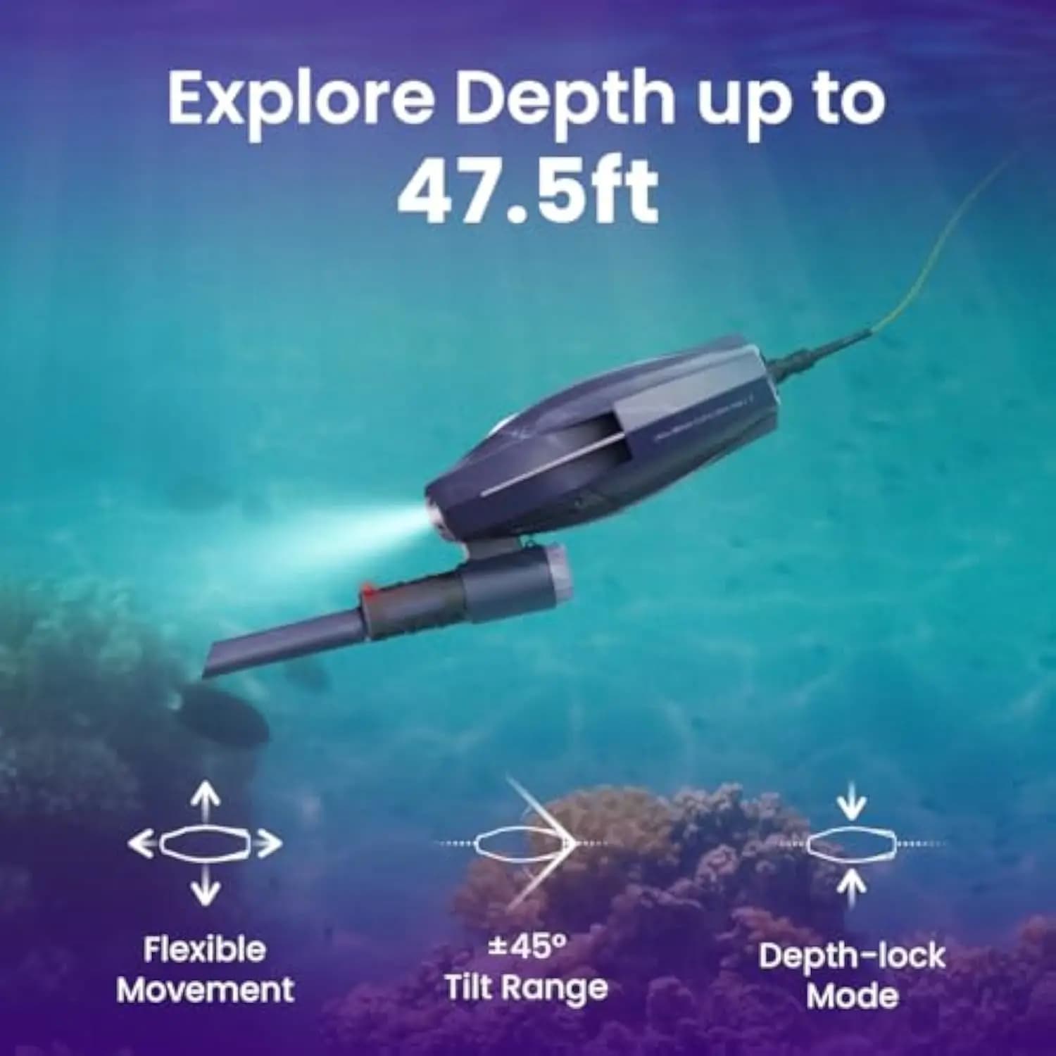 Drone sous-marin CHASING Dory Explore avec détecteur de métaux pour chasse au trésor et exploration 14.5m