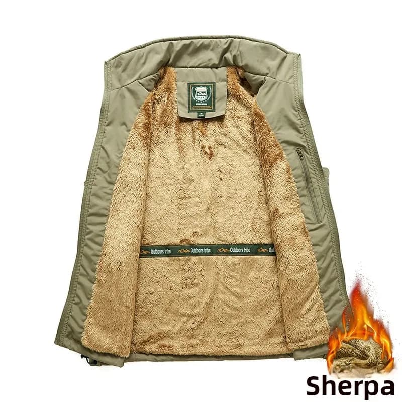 Veste de pêche chaude hiver polaire homme à multiples poches séchage rapide loose fit