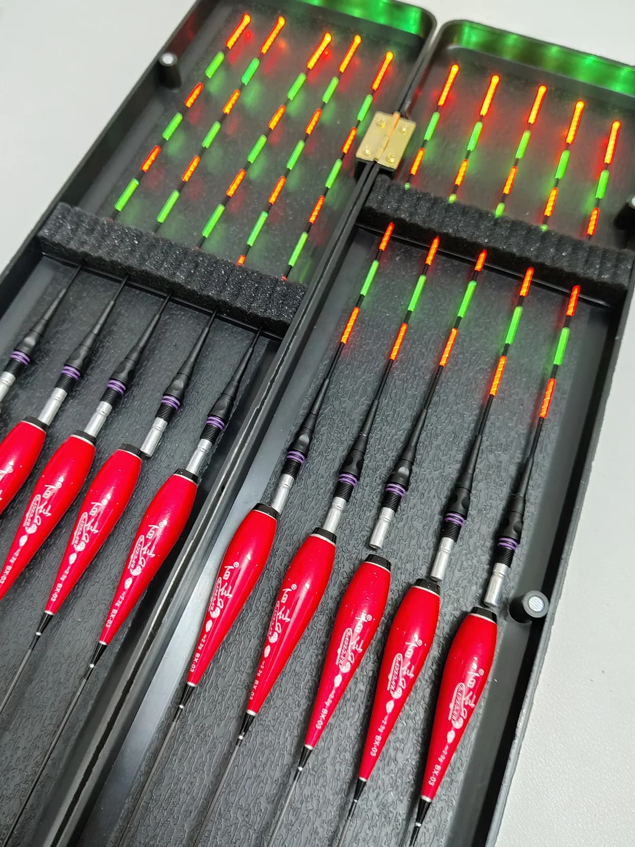 10 flotteurs électroniques lumineux pour carpe cruciane - pêche nocturne avec queue nuageuse visible