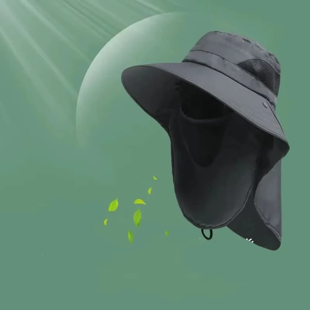Chapeau de pêche UV protection été pour hommes femmes avec rabat cou nu pêche randonnée camping