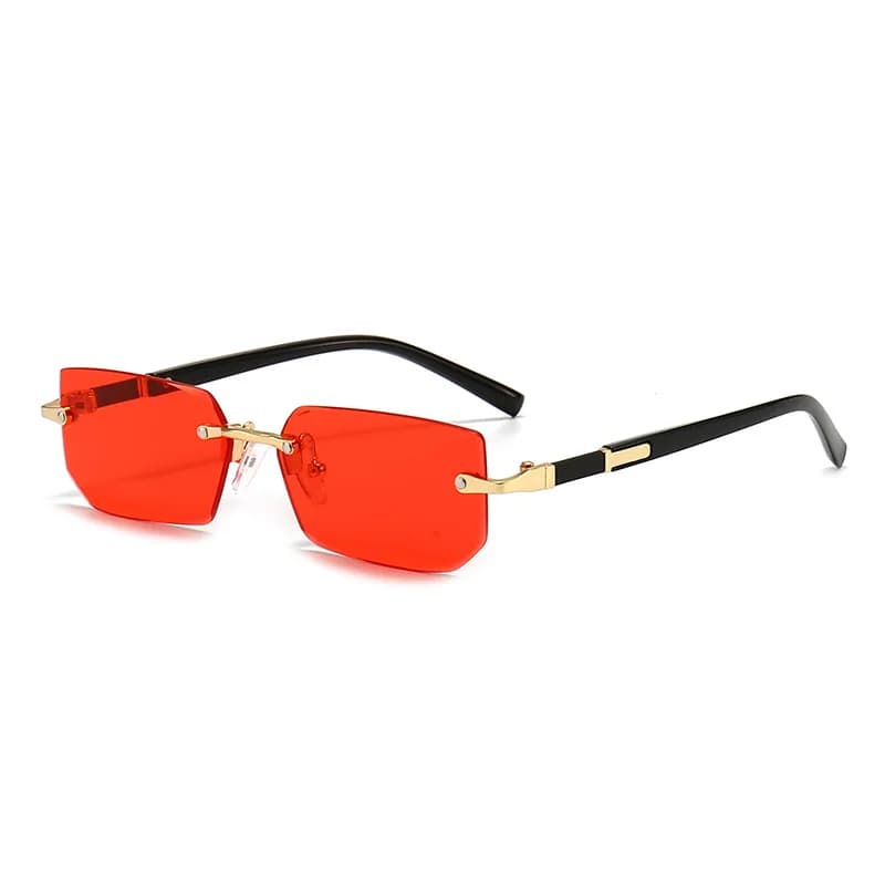 Lunettes de soleil sans monture rectangle pêche voyage légères discrètes unisexe été