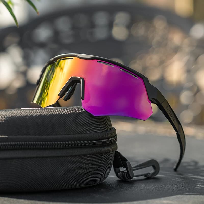 Lunettes vélo pêche ROCKBROS polarisées - 4 verres interchangeables - Monture myopie