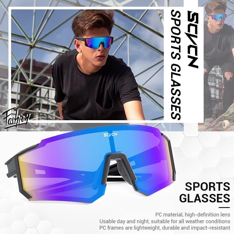 Lunettes de pêche anti-vent SCVCN - Protection UV400 pour homme et femme - Sport outdoor