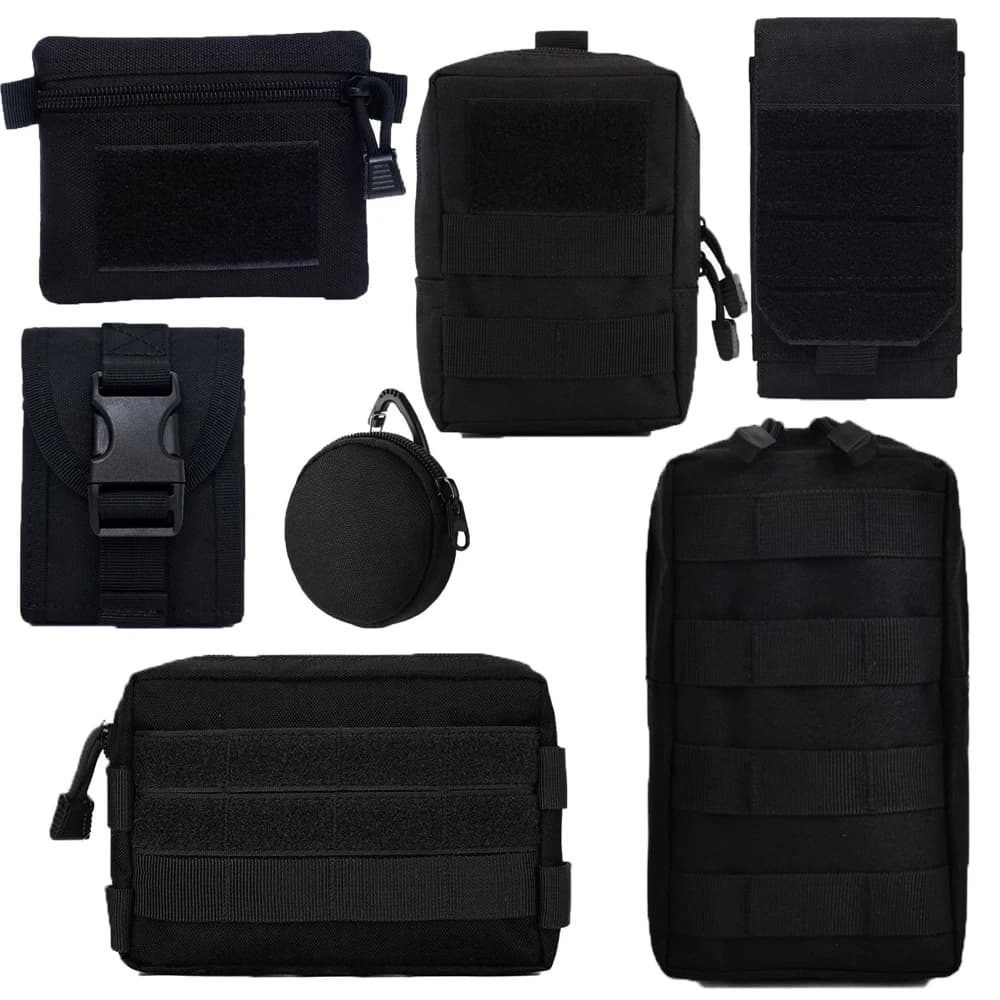 Sac banane tactique Molle pour homme - Poches EDC pêche camping chasse - Accessoire ceinture