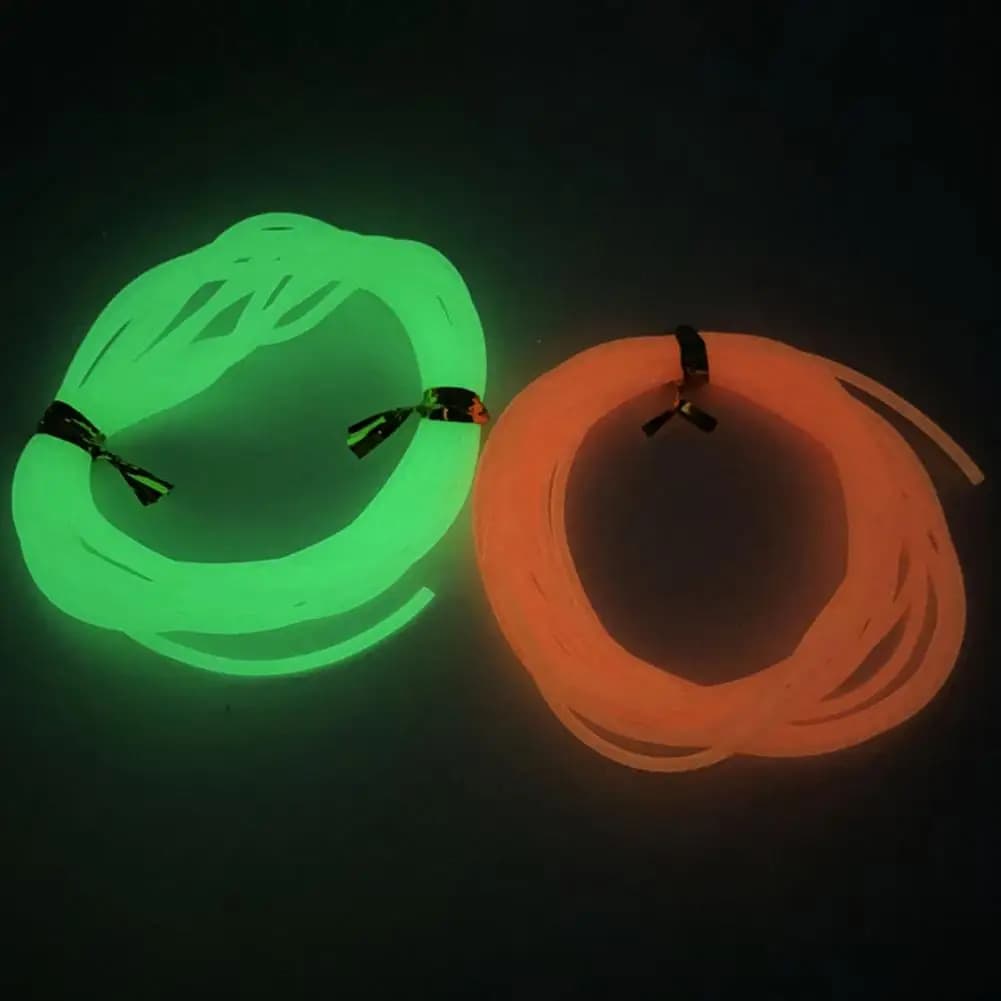 Tube lumineux silicone 2m pour pêche de nuit - accessoire écologique luminescent pour pêche extérieure