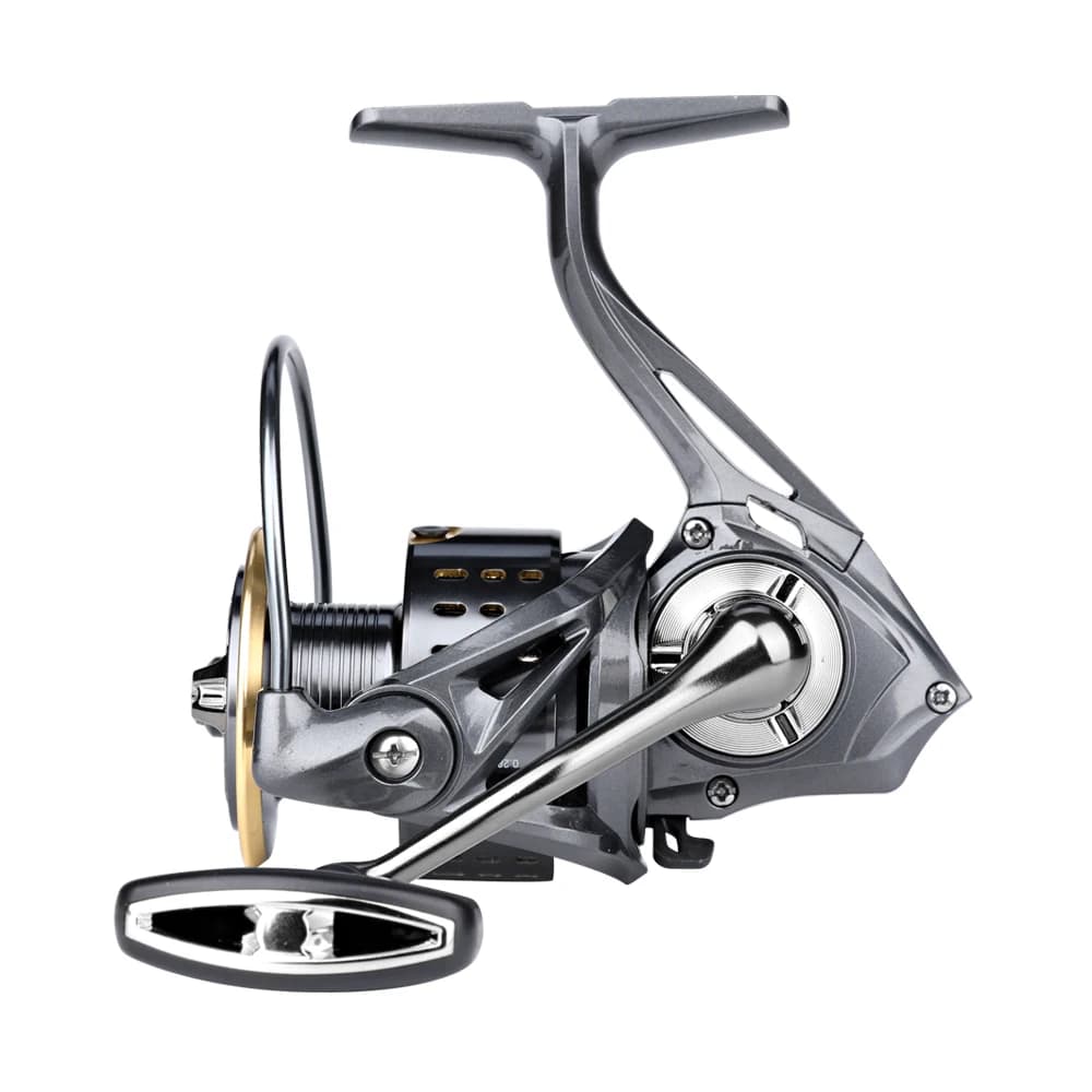 Moulinet de pêche spinning DEUKIO 5.2:1 - Moulinet mer et eau douce avec frein MAX 15lbs et bobine métal