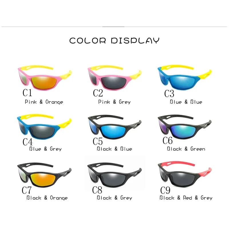 Lunettes de soleil polarisées enfants sport outdoor escalade vélo ski pêche conduite UV400