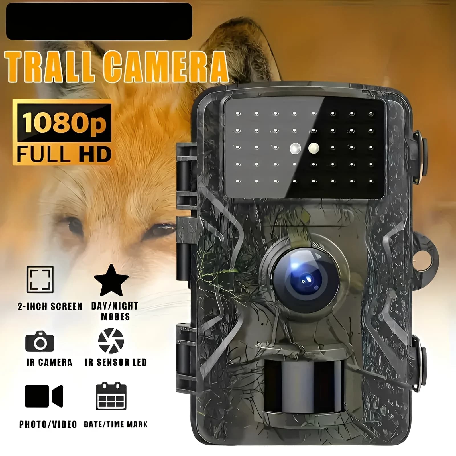 Caméra de chasse étanche vision nocturne infrarouge détection mouvement pour pêche et observation