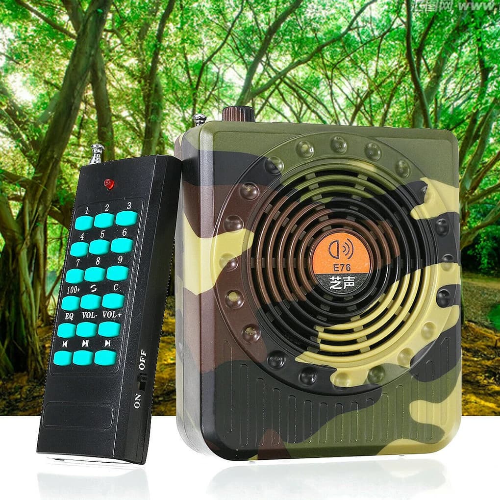 Amplificateur son rechargeable télécommande chasse - Haut-parleur appel appâts ampli portable professionnel