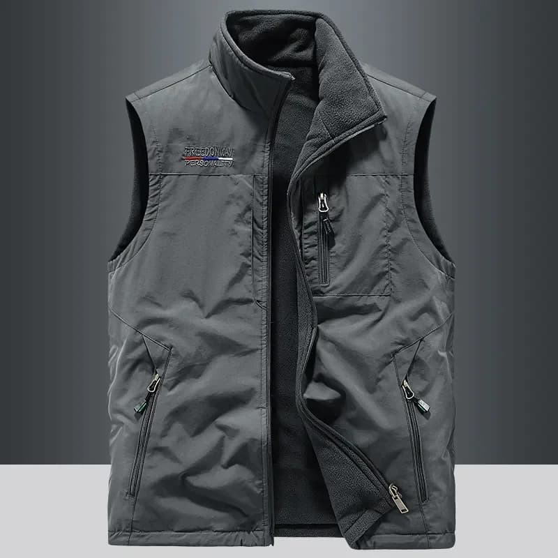 Gilet chauffant homme luxe pour pêche hiver - Veste chauffante extérieure grande taille confortable