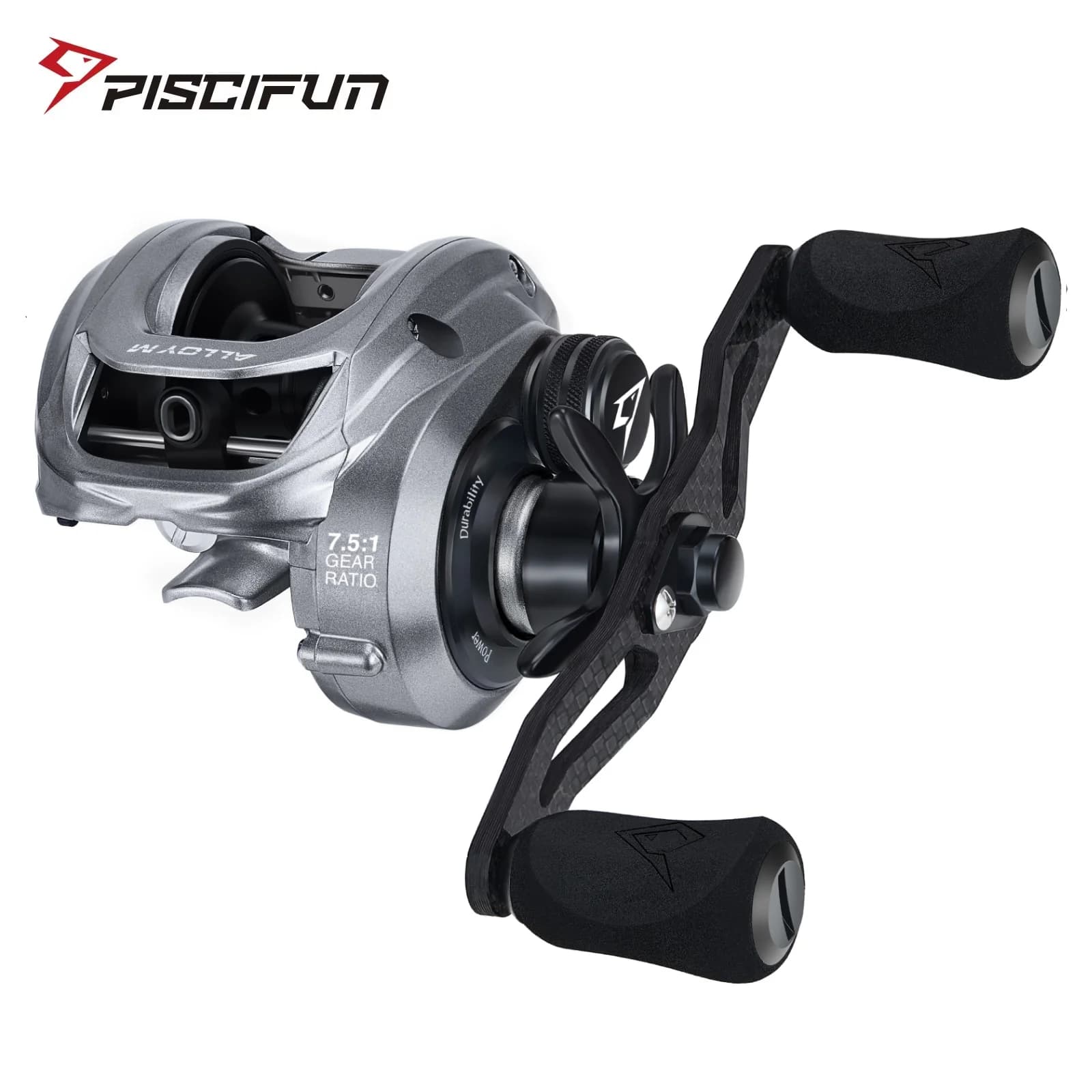 Moulinet baitcasting Piscifun Alloy M métal frein 10KG - Roulements haute et basse vitesse eau salée