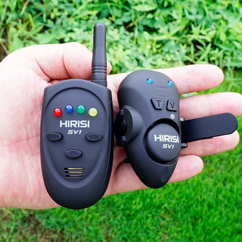 Set d'alarme de touche Hirisi SV1 avec étui portable - Indicateur lumineux haute qualité pour pêche carpe