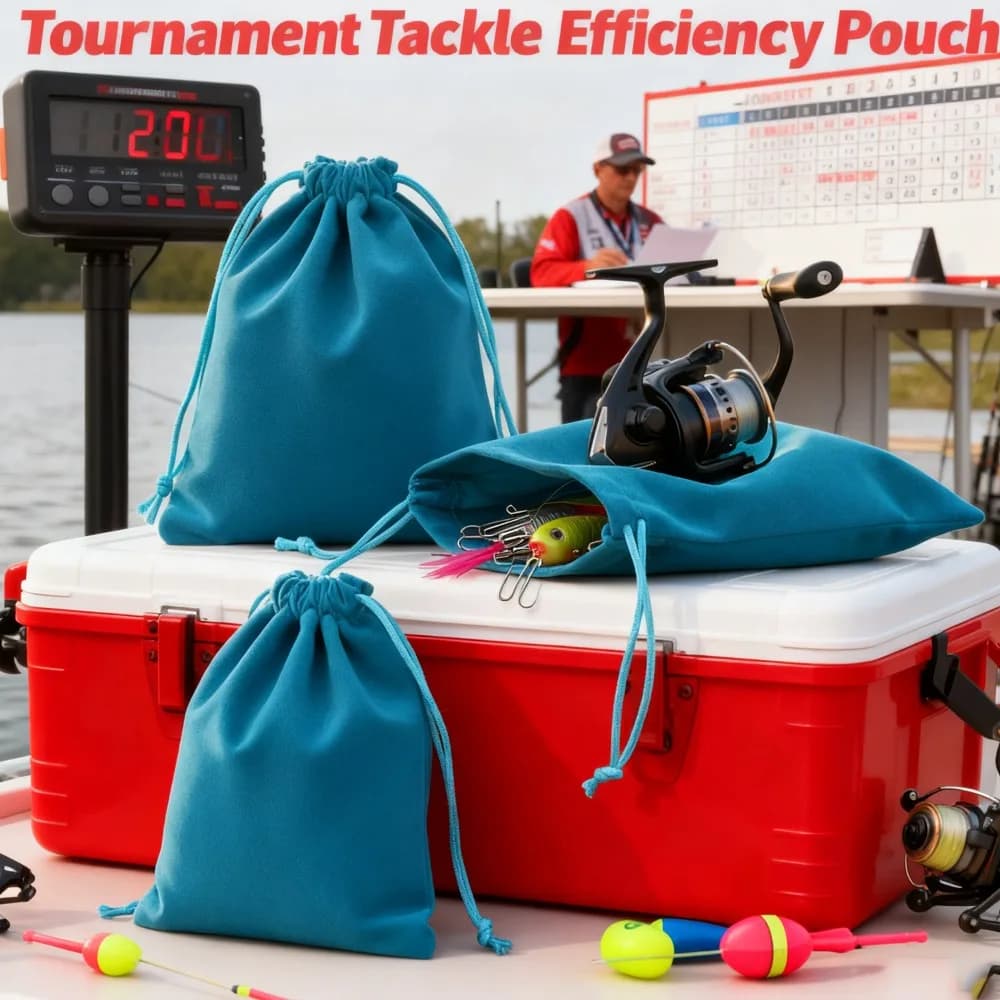 Sac de protection portable pour moulinets de pêche avec cordon de serrage - Étui de rangement pour accessoires