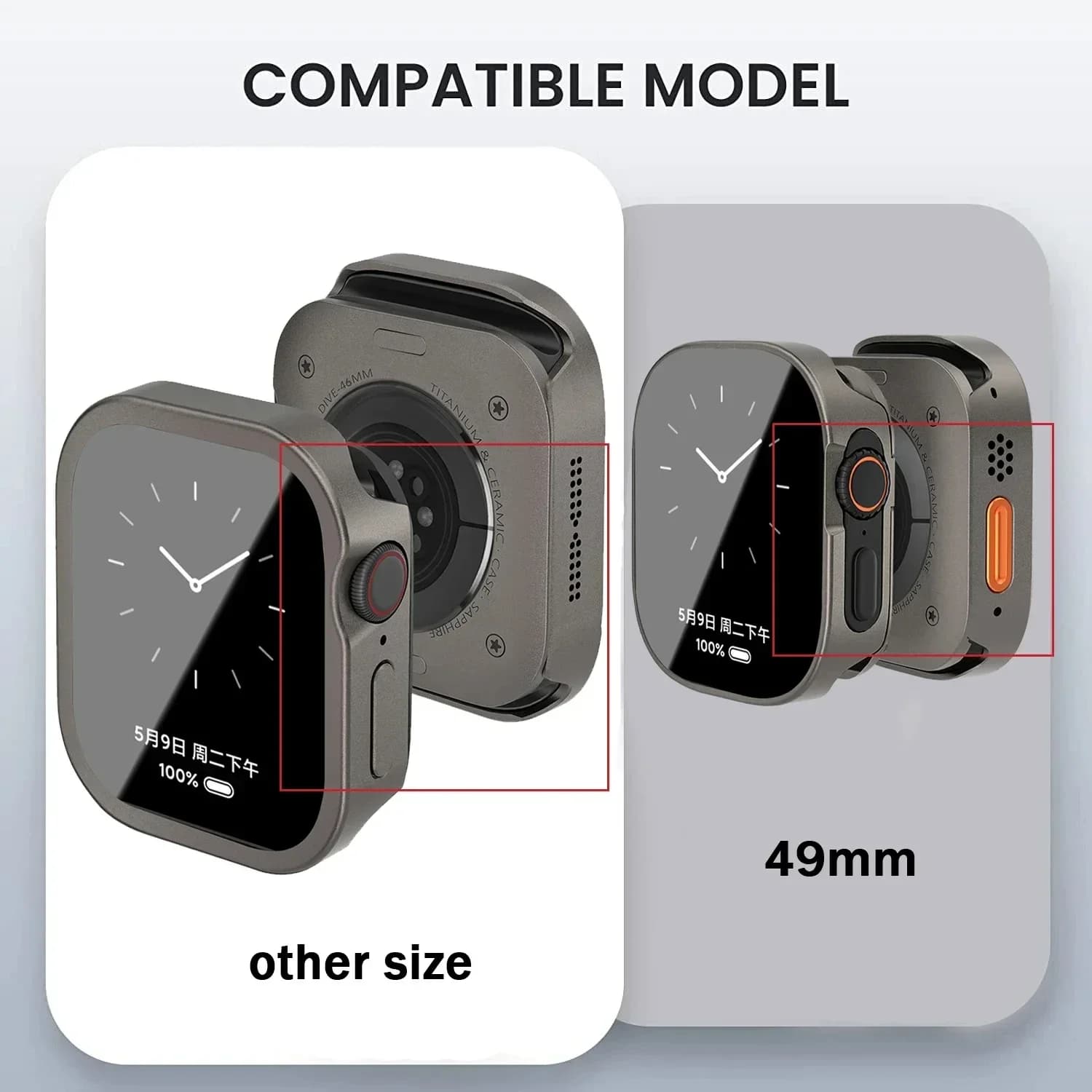 Étui métal aluminium étanche protection complète Apple Watch Ultra 3 49mm 11 10 46mm