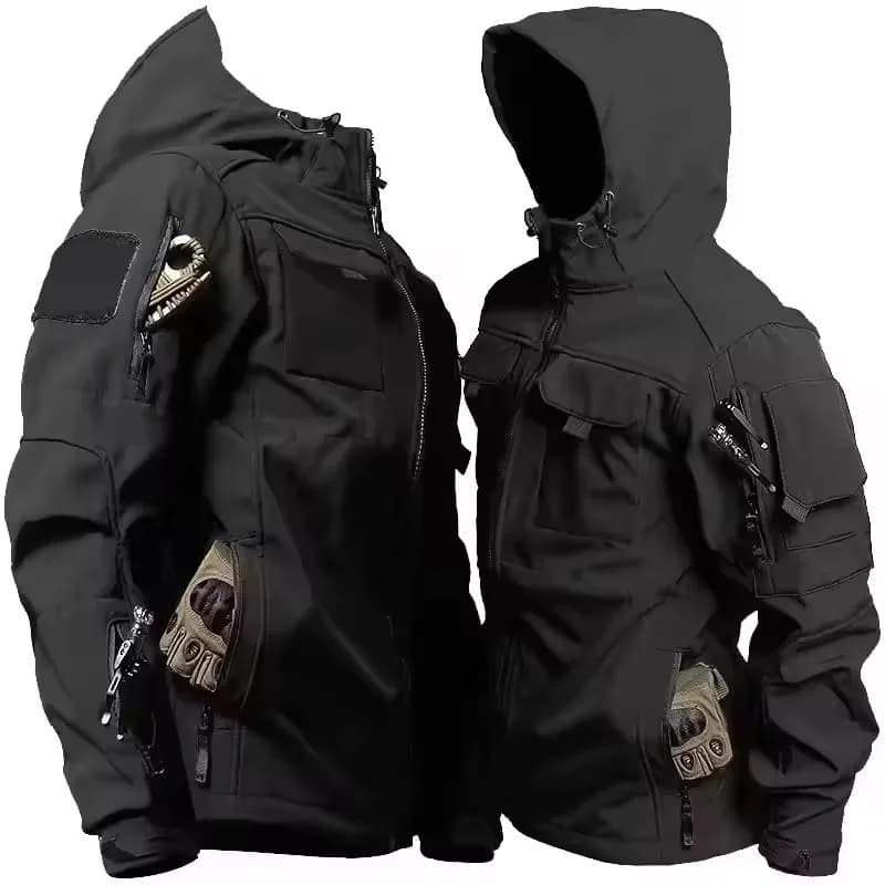 Nouvelle veste tactique militaire soft shell homme imperméable coupe-vent capuche automne hiver multi-poches