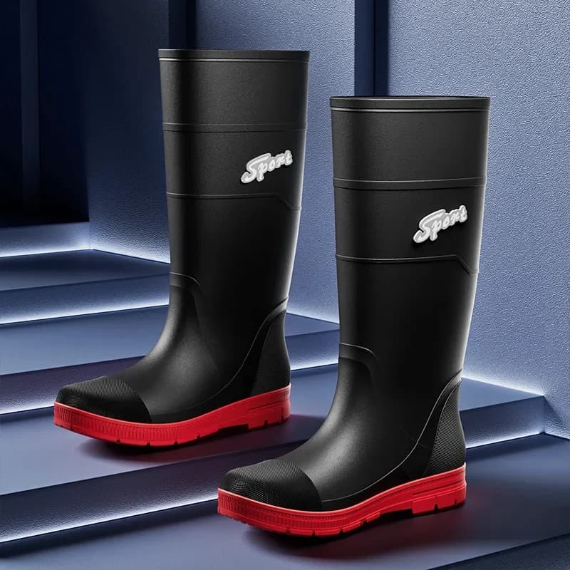 Bottes de randonnée pêche haute tube imperméables antidérapantes - Semelle EVA pour randonnée montagne