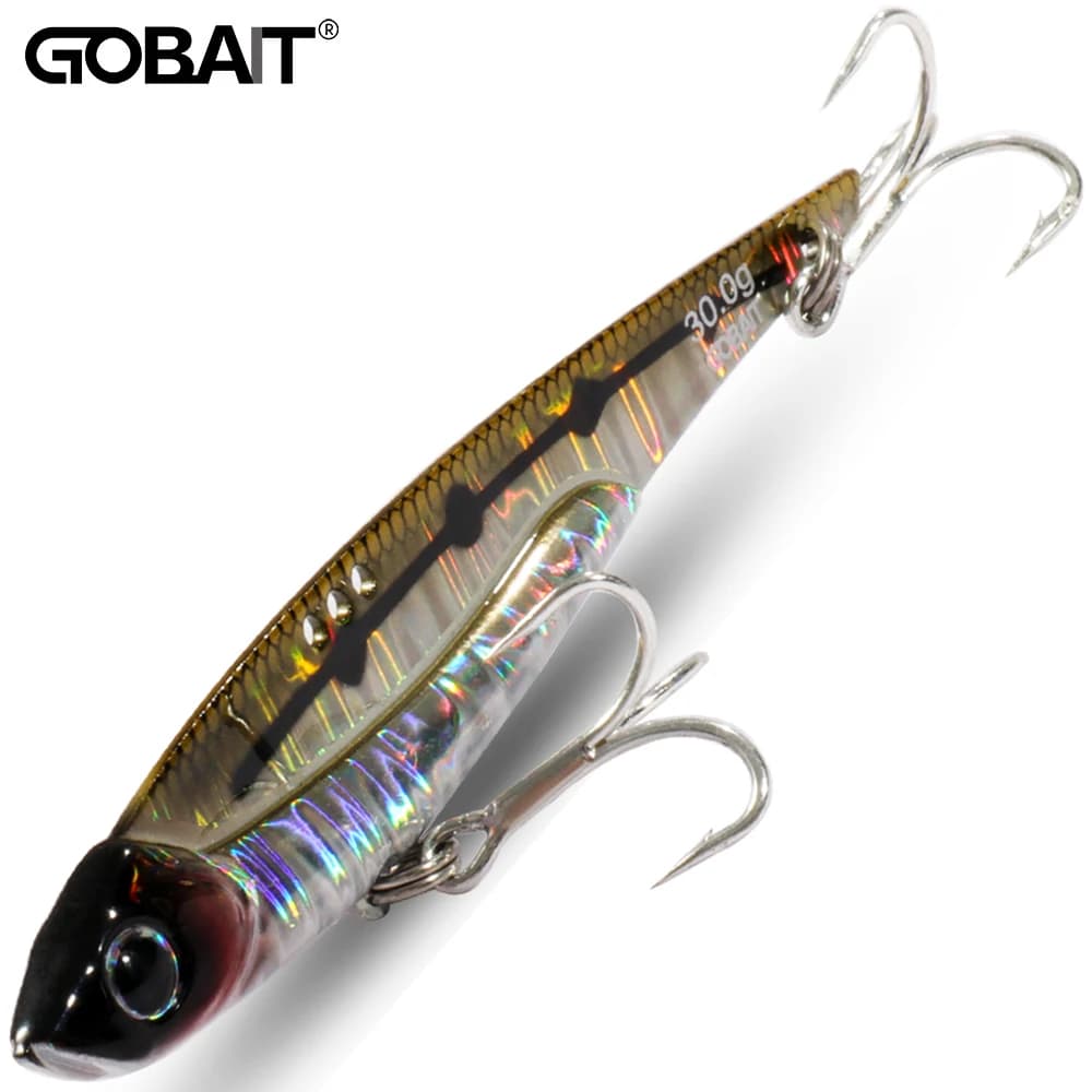 Leurre métal GOBAIT VIB 20g 25g 30g jig spinner vibration acier carbone pêche profonde