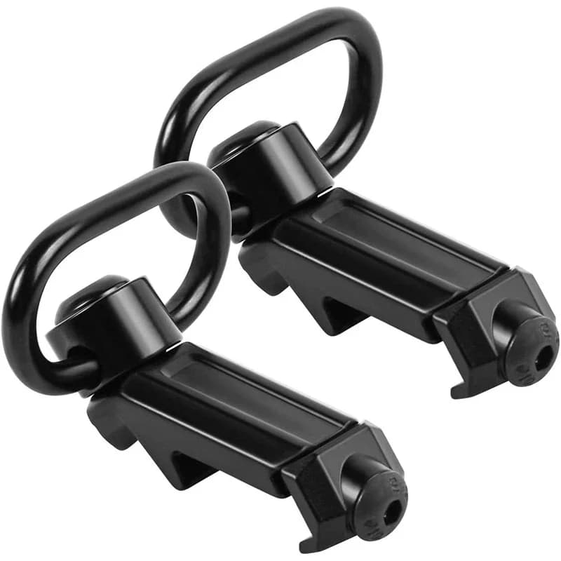 Adaptateur QD Sling Swivel 360° 1.25 pouce avec bouton-poussoir pour sangle d'épaule de chasse